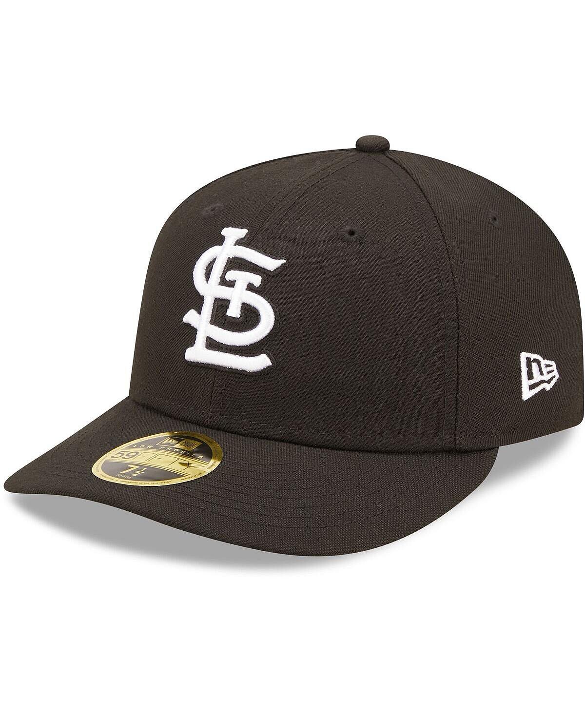 

Мужская приталенная шляпа St. Louis Cardinals черно-белая с низким профилем 59FIFTY New Era