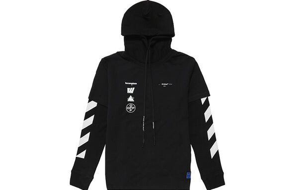 Толстовка c/o virgil abloh men's black diag mariana hooded tee Off-White, черный — фото 2