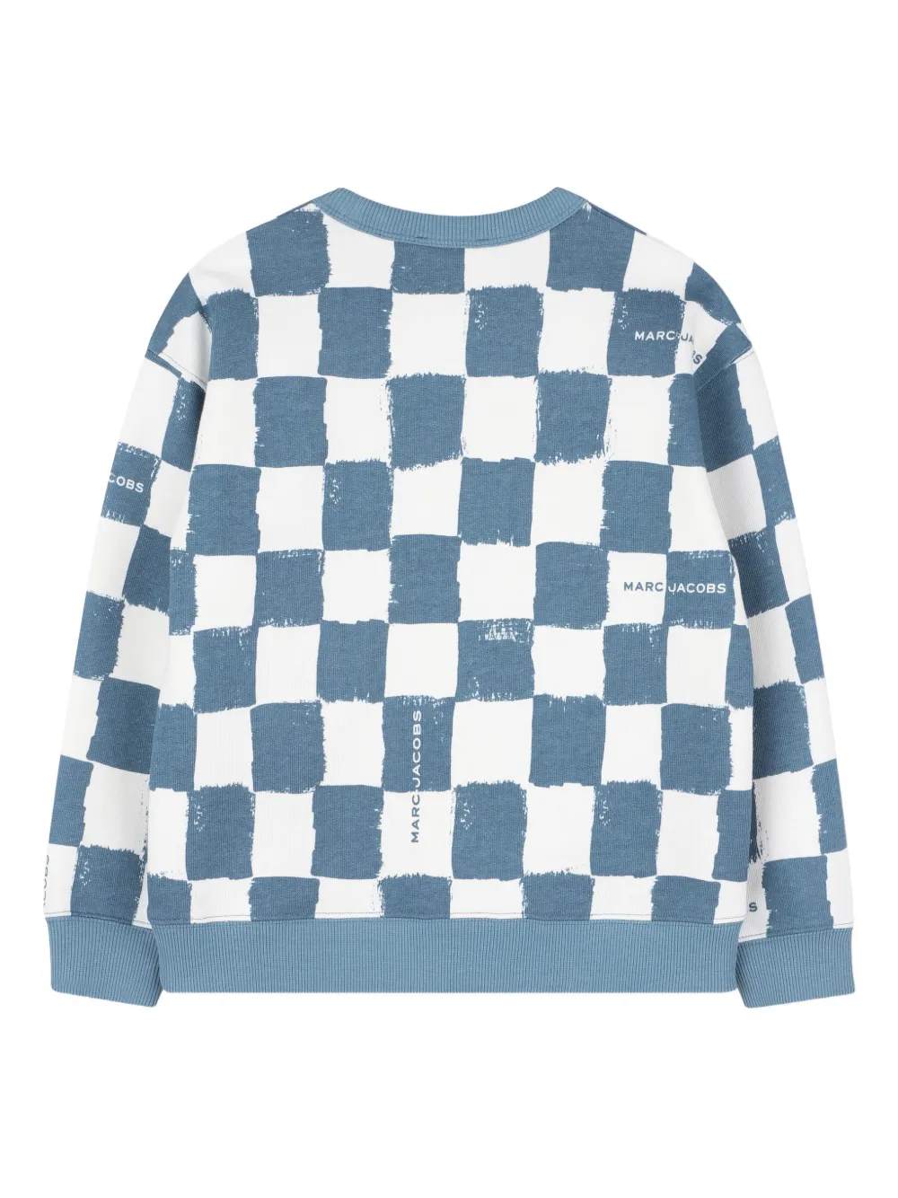 Клетчатая толстовка с длинными рукавами Marc Jacobs Kids, синий — фото 2