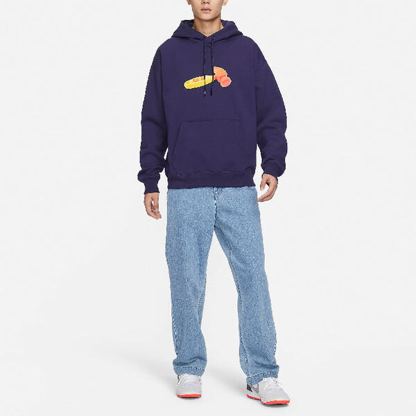Толстовка Nike SB Fleece Pullover Skate Hoodie 'Purple', фиолетовый — фото 3