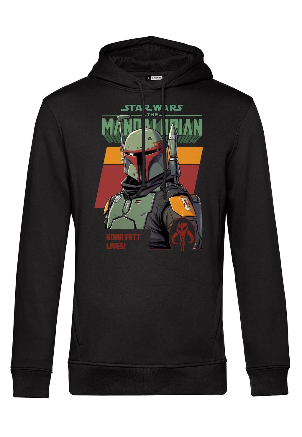 

Толстовка с капюшоном STAR WARS THE MANDALORIAN FETT LIVES Star Wars, черный