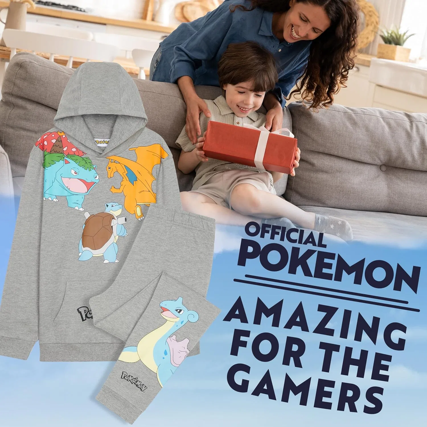 Детский спортивный костюм Pokemon, 2 предмета, серый — фото 2