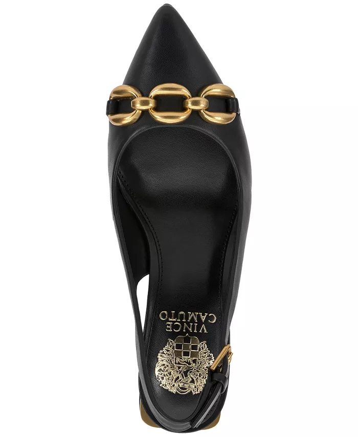 Женские туфли-лодочки Hamden-O на цепочке с открытой пяткой Vince Camuto, черный — фото 4