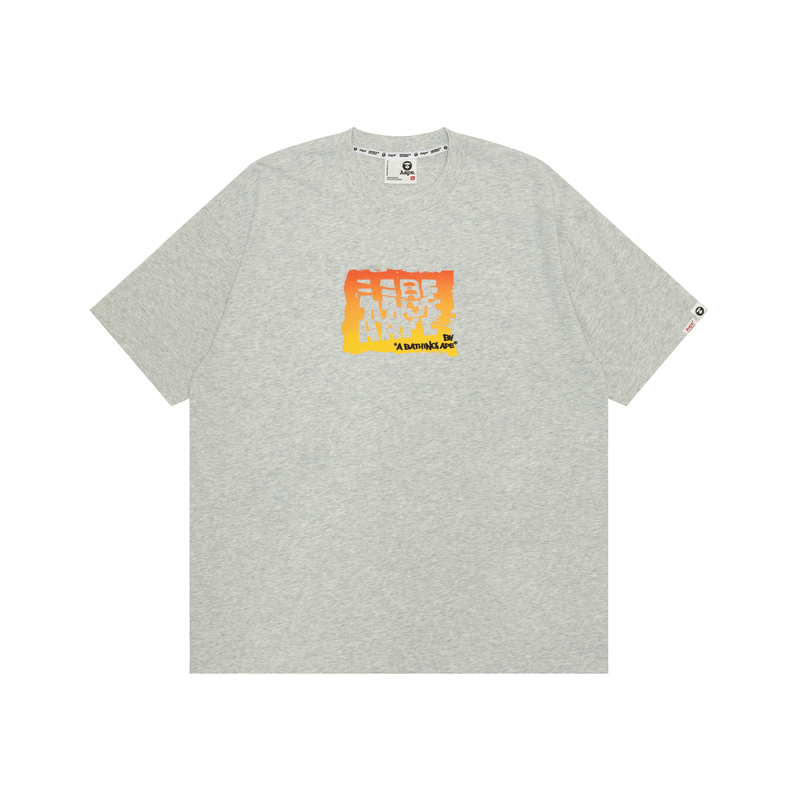 

Футболка с принтом Aape, серый белый wh2