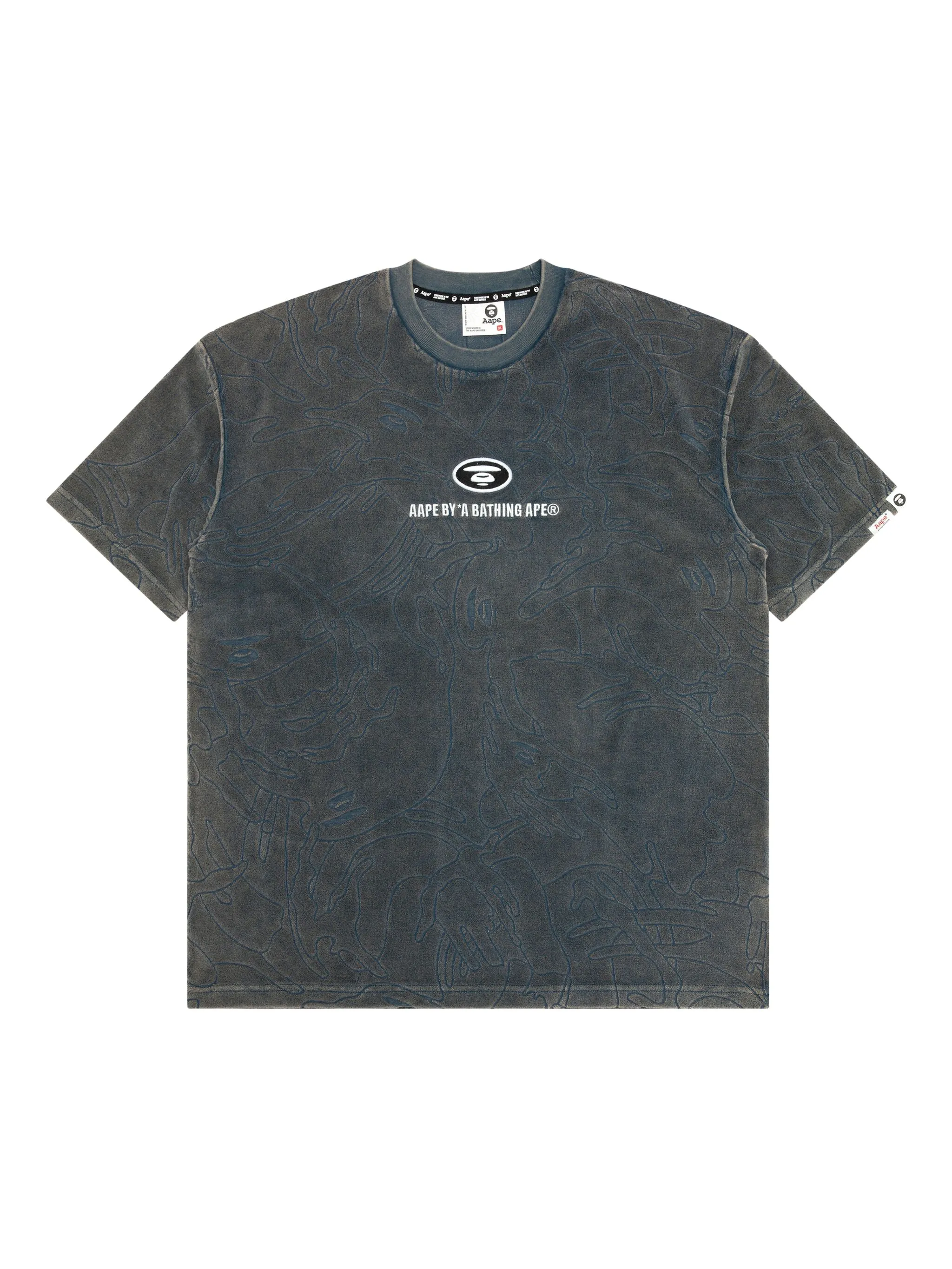 

Футболка с вышитым логотипом Aape By A Bathing Ape, серый