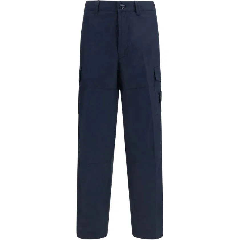 Карго брюки из стрейч ткани Stone Island синие