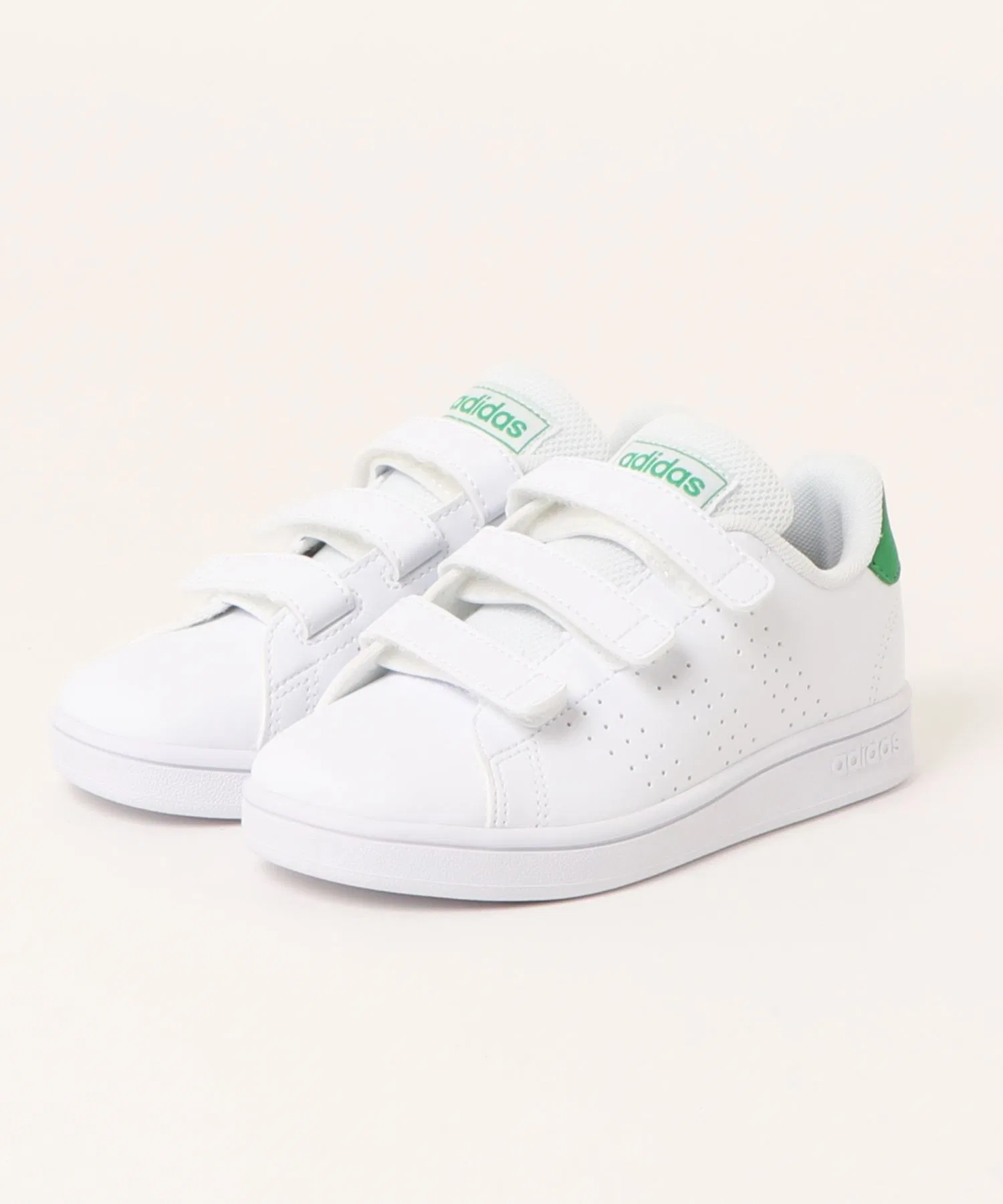 Детские кроссовки adidas ADVANCOURT CF C бело-зелёные