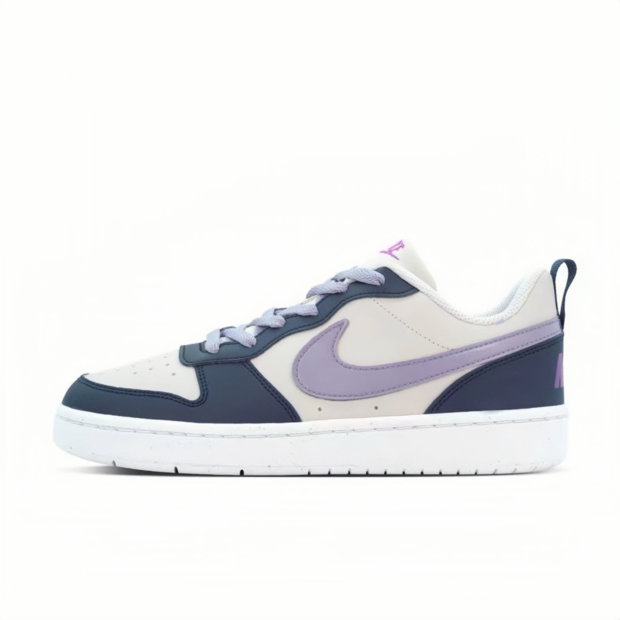 

Nike Court Borough с амортизацией, износостойкие низкие детские скейтбординговые туфли light purple для подростков