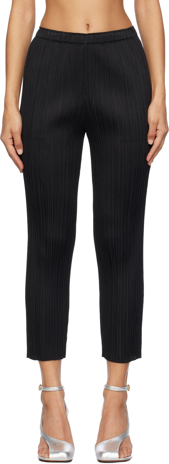 

Monthly Colors Октябрьские брюки PLEATS PLEASE ISSEY MIYAKE, черный