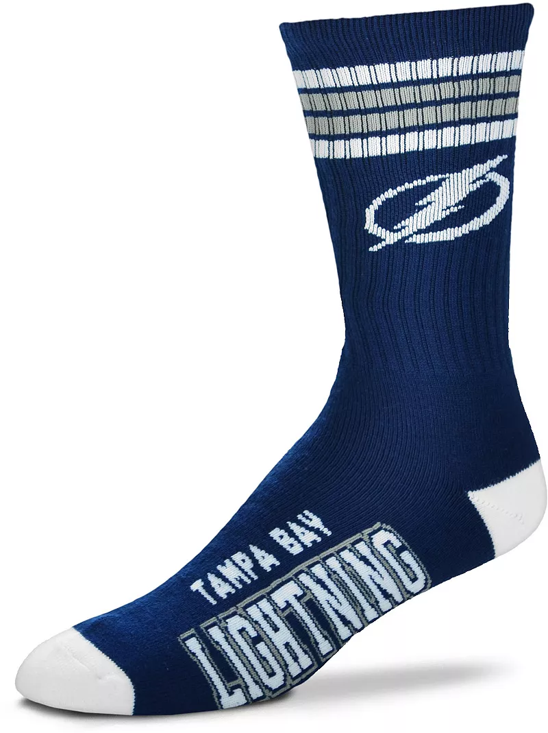 

Носки Deuce Crew с 4 полосками Tampa Bay Lightning для босых ног For Bare Feet