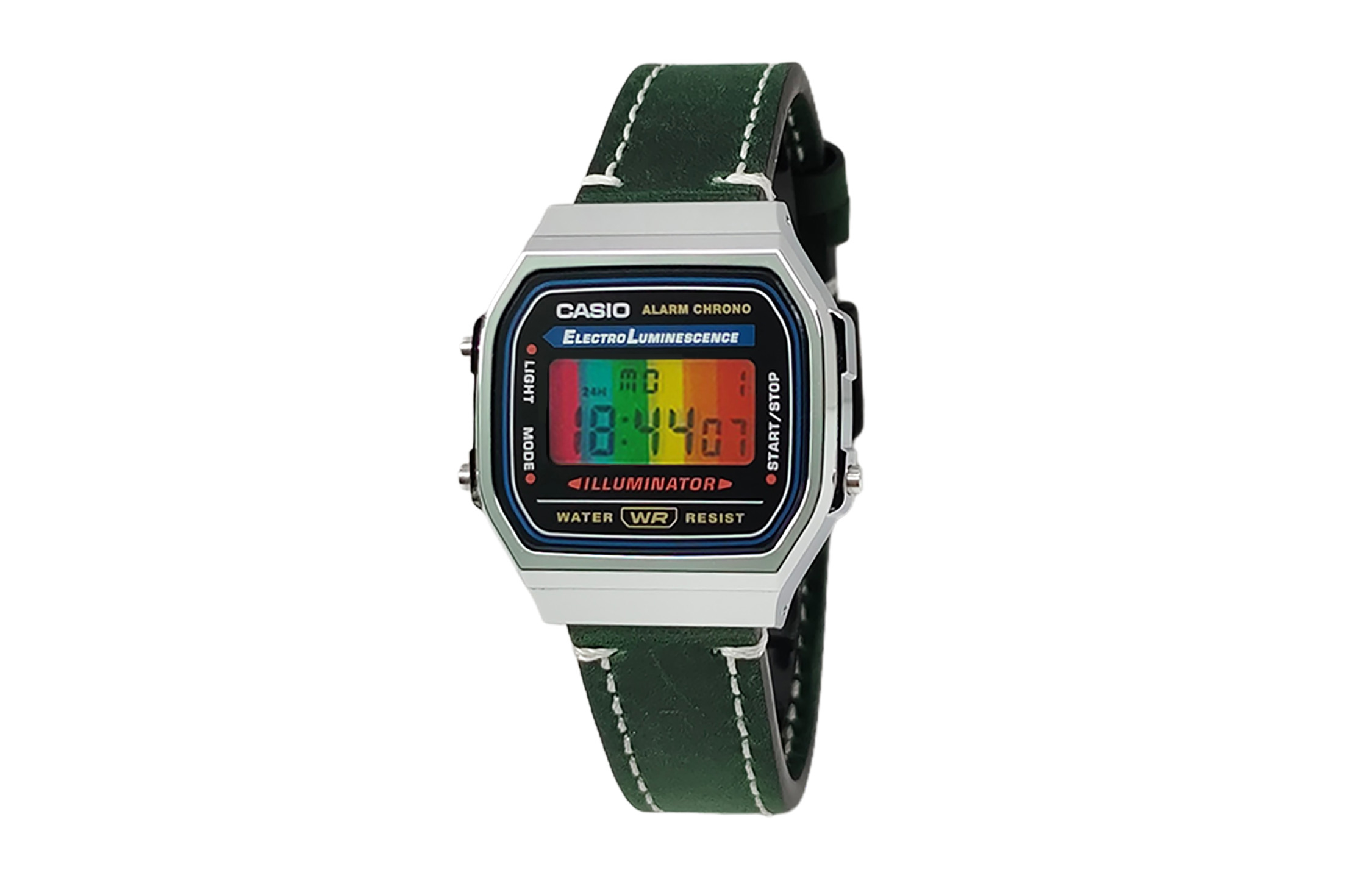

CASIO Мужские часы Retrofit Series с кварцевым механизмом и ремешком из натуральной кожи, черный циферблат