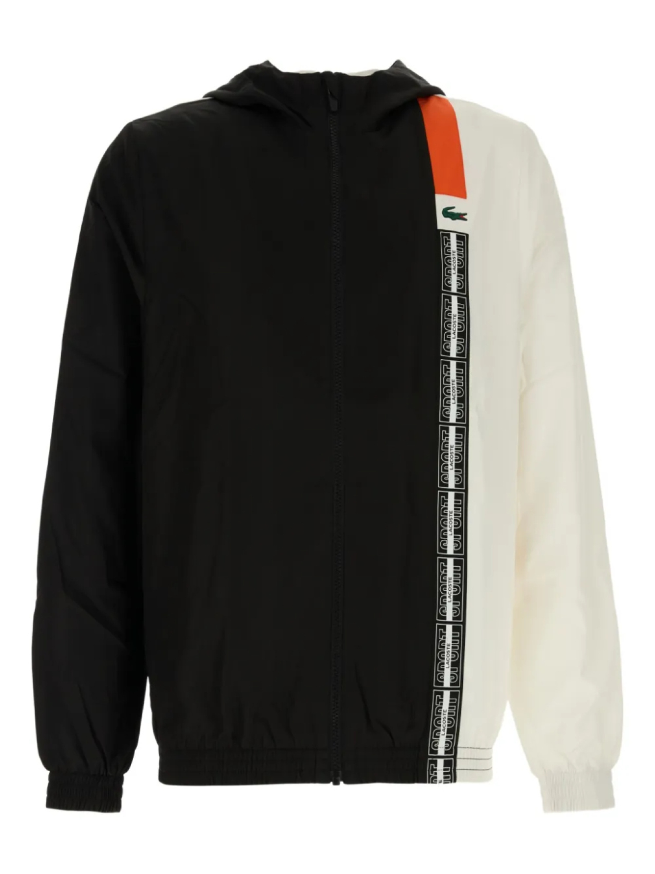 

Куртка с капюшоном из хлопка Lacoste, черный