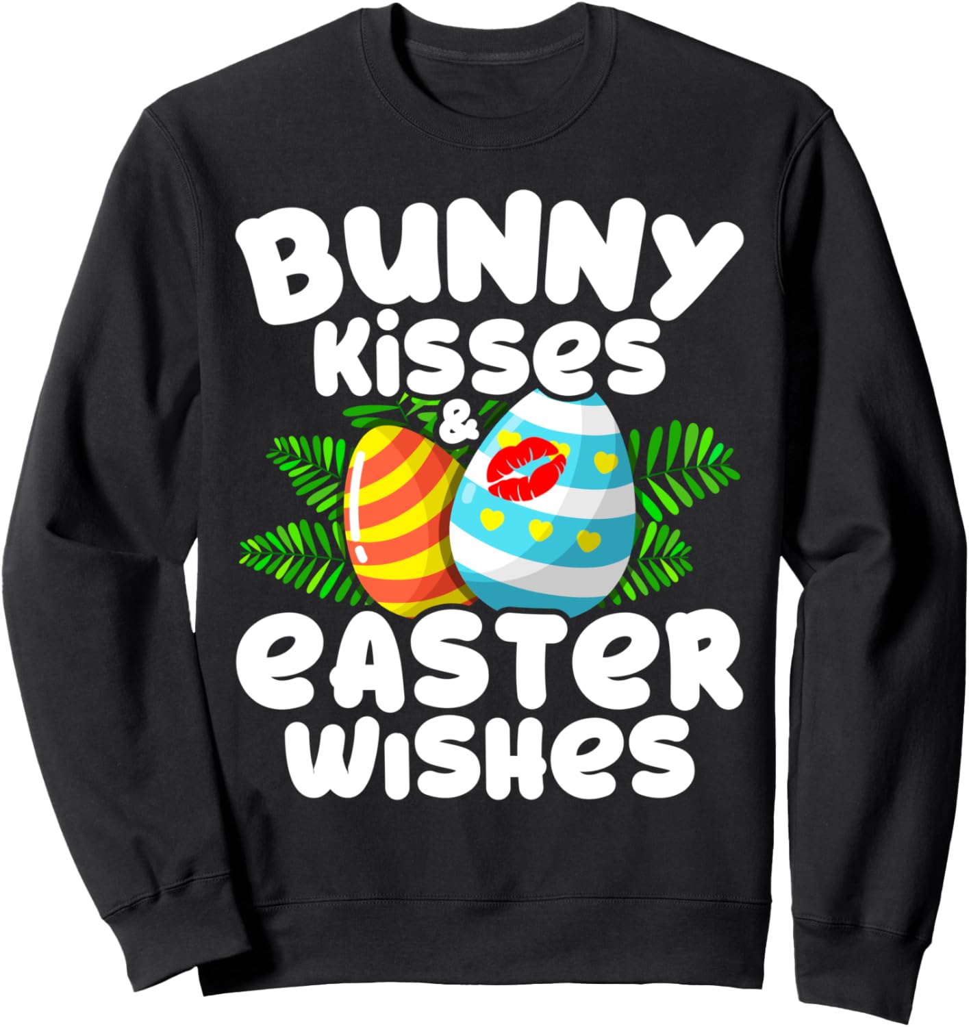 

Заячьи поцелуи, пасхальные пожелания, забавная толстовка с надписью Пасхальное воскресенье, яйцо Easter Egg Holiday Spring Flowers Boutique, черный