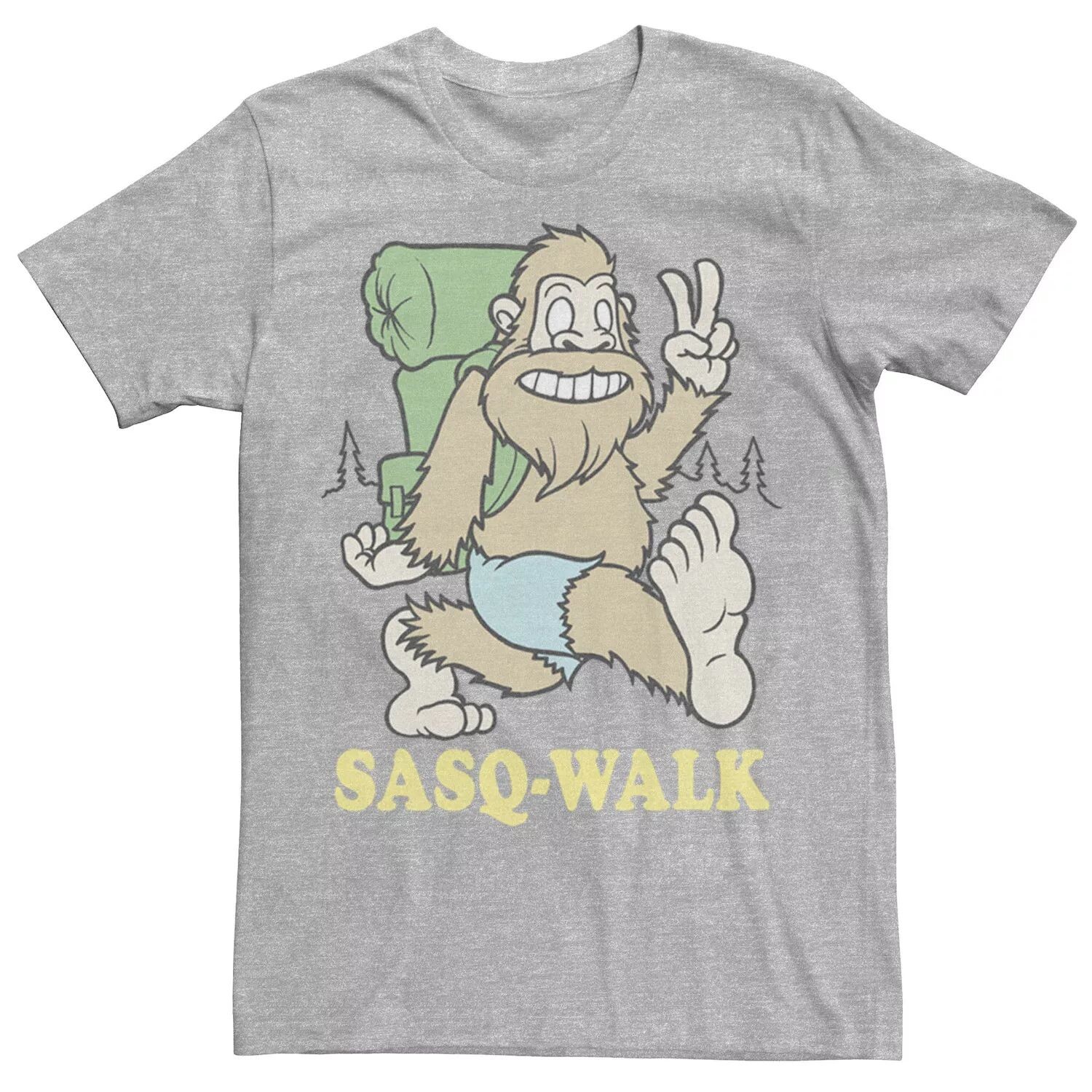 

Мужская футболка с плакатом Sasq-Walk Humor Licensed Character