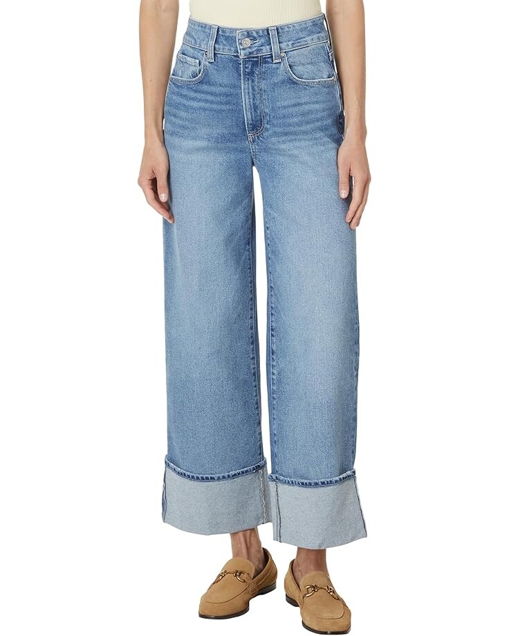 

Джинсы Paige Sasha Ankle Wide Cuff in Walk Of Fame, цвет Walk Of Fame