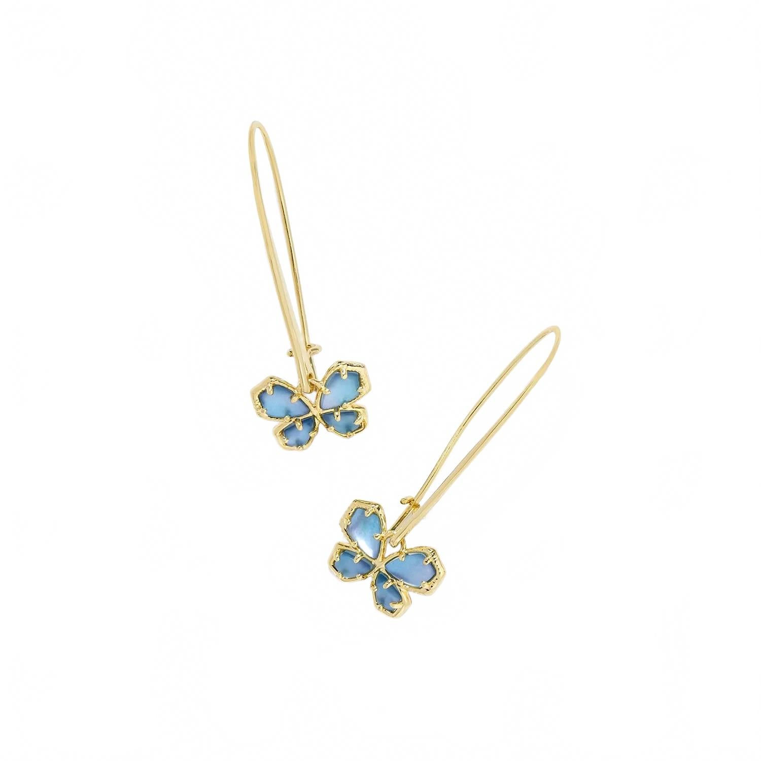 

Женские серьги-подвески Mae Butterfly Wire с синей акварельной иллюзией Kendra Scott, Blue Watercolor Illusion