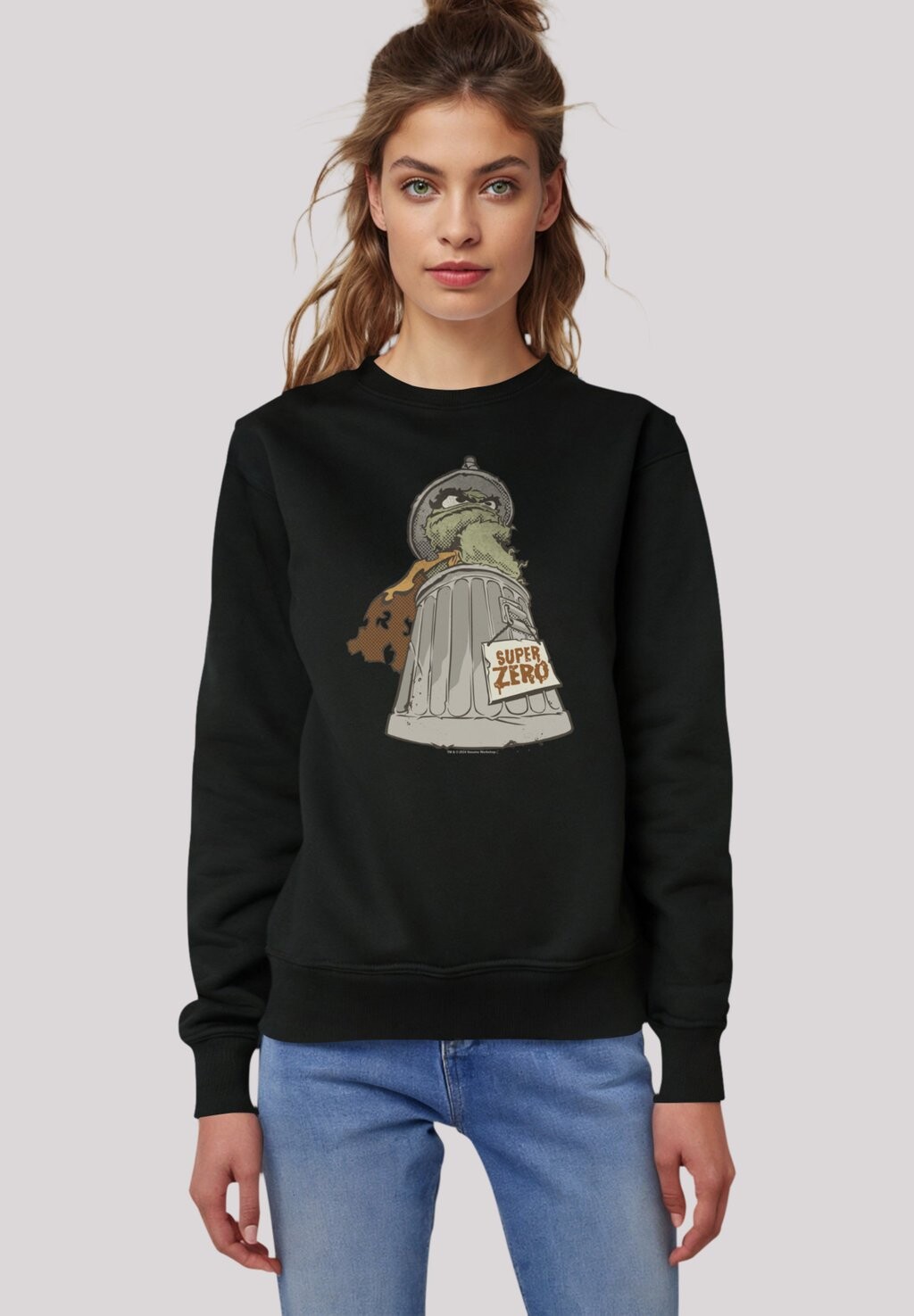 

Толстовка SESAMSTRASSE OSCAR SUPER F4NT4STIC, черный