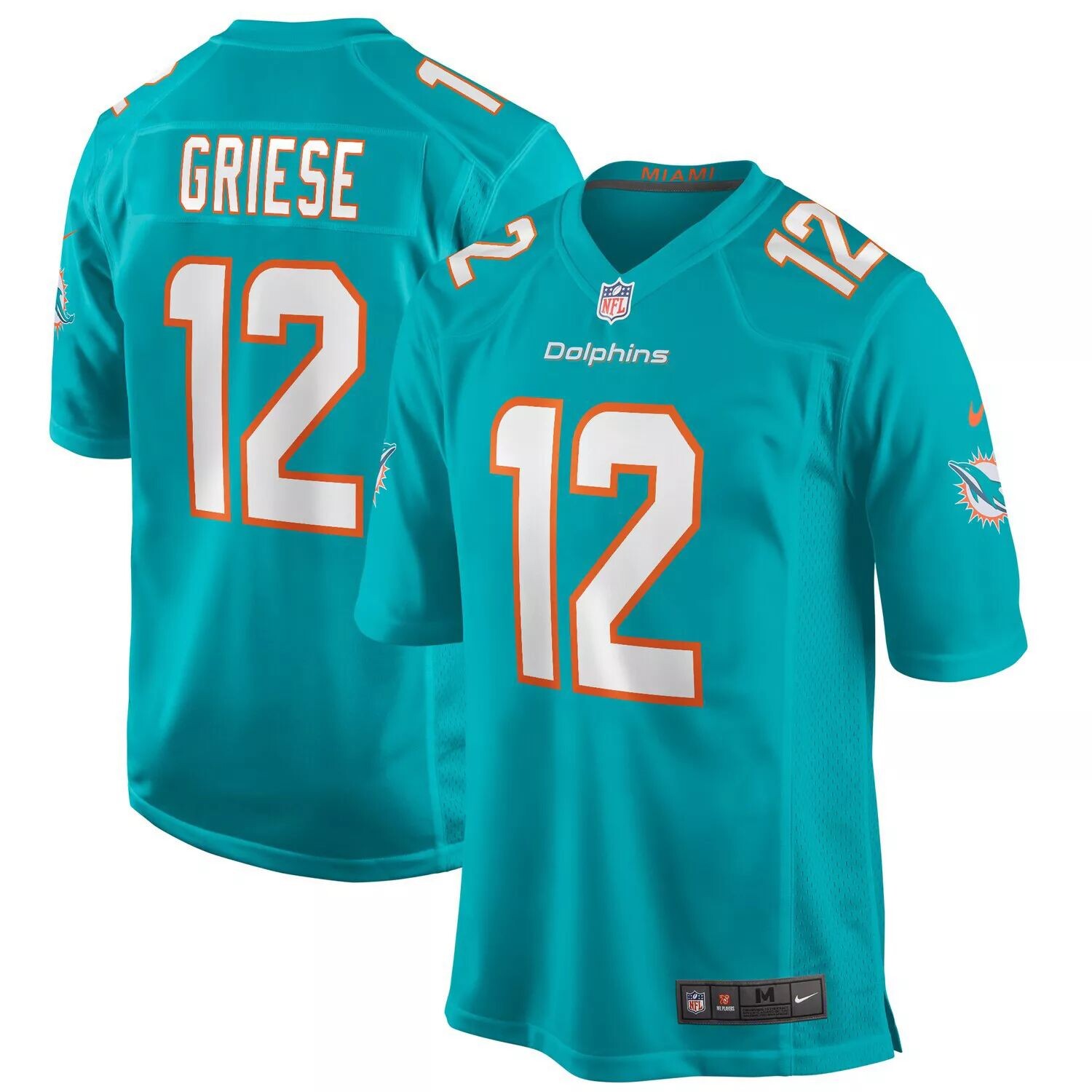 

Мужская майка игрока пенсионера Bob Griese Aqua Miami Dolphins Game Nike