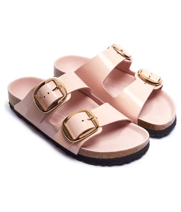Кожаные тапочки Аризона Narrow fit Birkenstock, розовый — фото 3