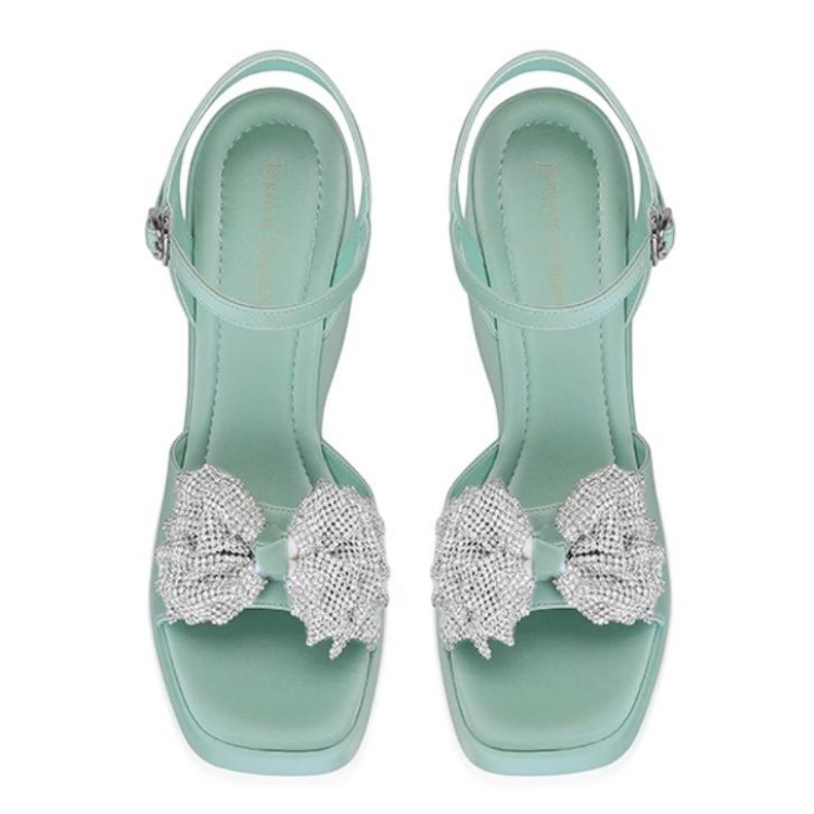 JESSICA SOPHIA Женские сандалии с одной лямкой мятного цвета, цвет Mint Green — фото 3