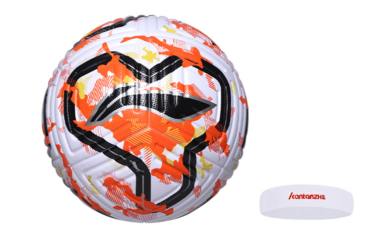 

LINING Размер 5 футбольный мяч TPU бесшовный термосварной унисекс белый оранжевый