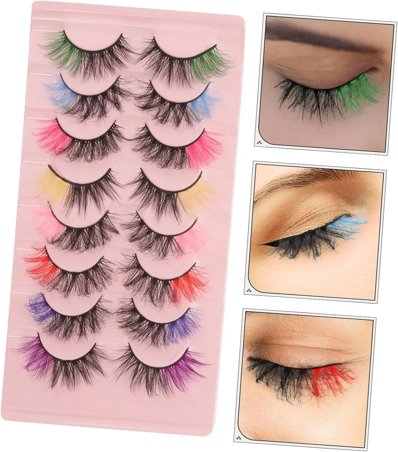 Цветные ресницы Curl Lash Extensions OHPHCALL 40 пар 5 цветов — фото 2