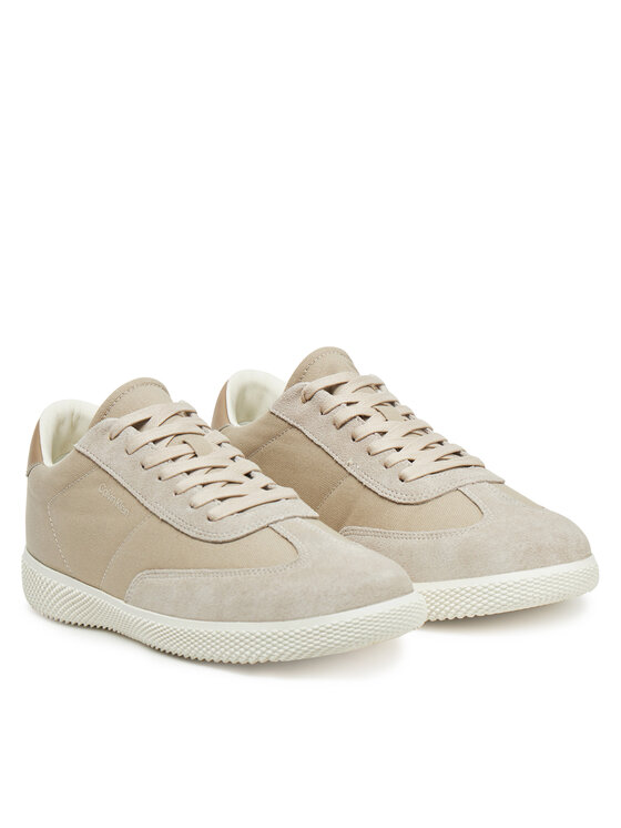 Кроссовки Low Top Lace Up Cv Mix HM0HM01724 Calvin Klein, бежевый — фото 2