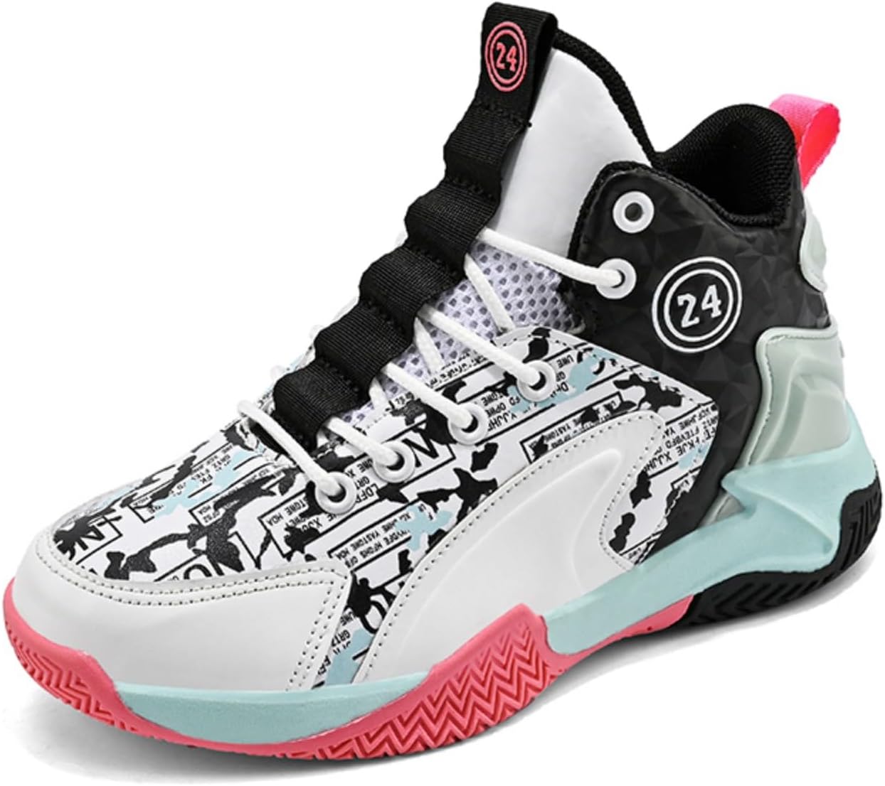 

Теплые плюшевые спортивные баскетбольные кроссовки, устойчивые к скользящему износу Ucilxi, белый