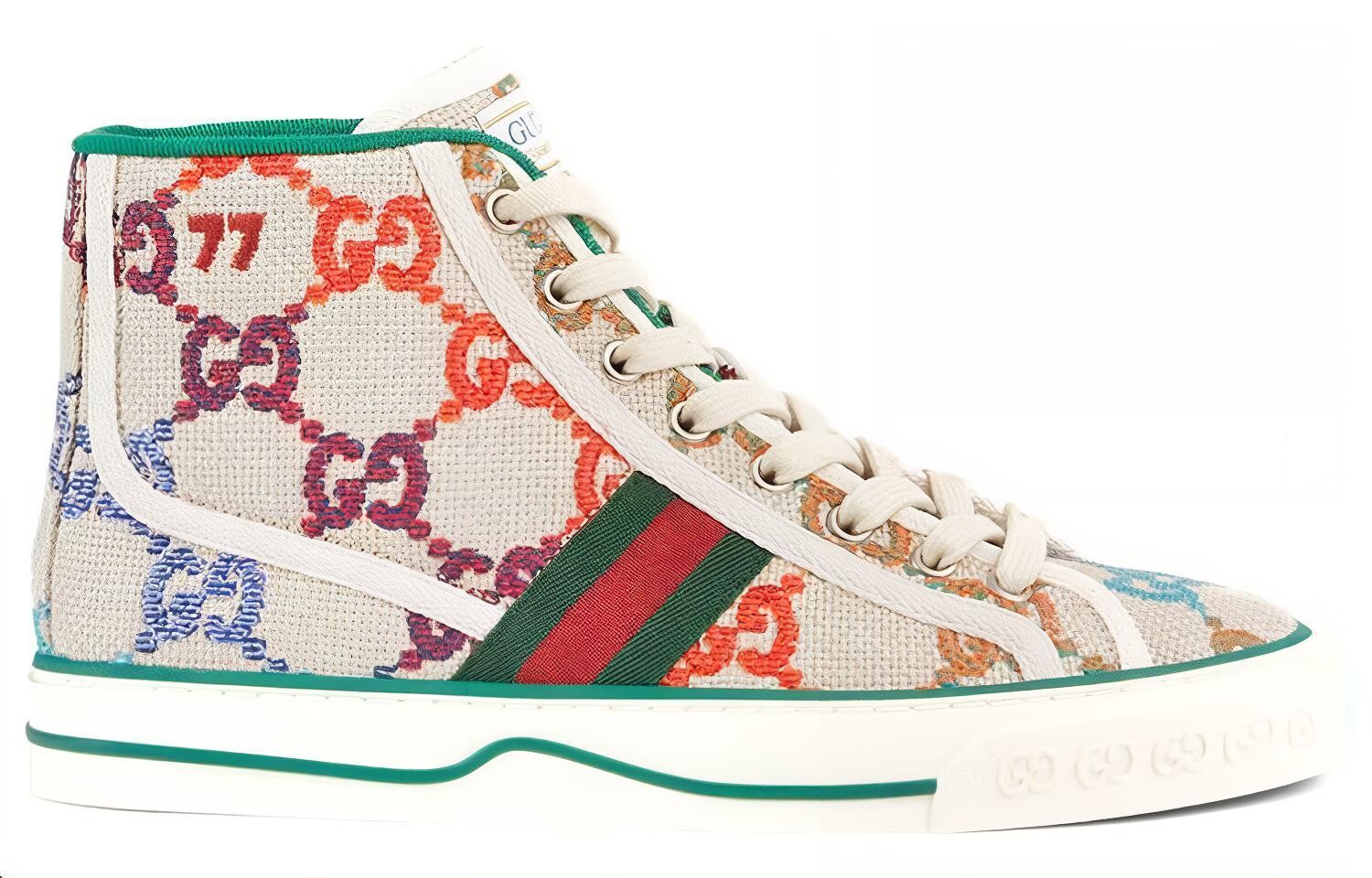 Кроссовки женские Gucci Tennis 1977, бежевый — фото 2