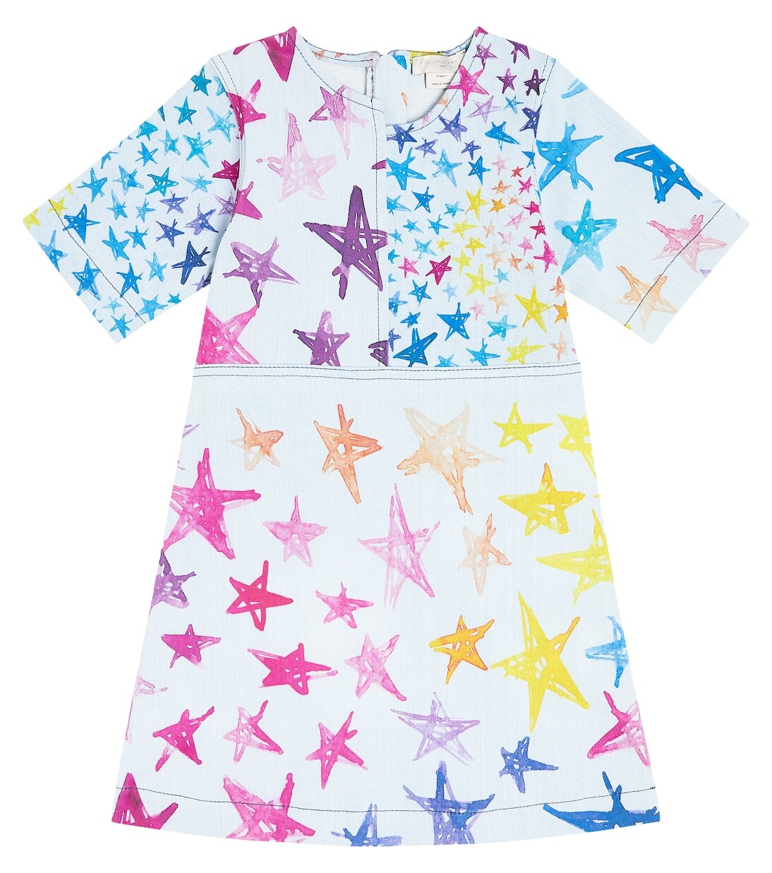 

Джинсовое платье с принтом Stella Mccartney Kids, мультиколор