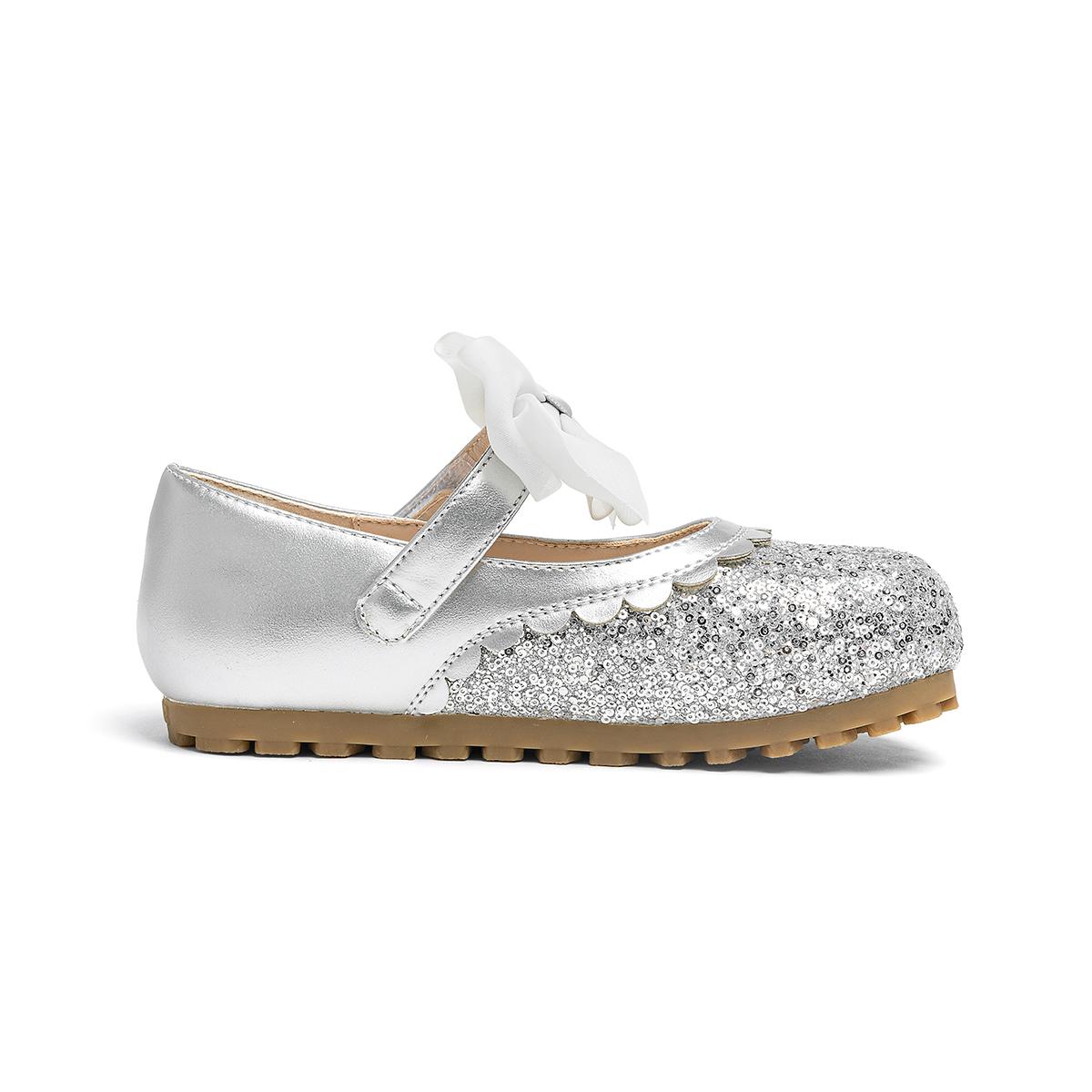 Коллекция мерцающей обуви Balance Crystal/Rhinestone Shoes для детей Snoffy, серебряный — фото 2