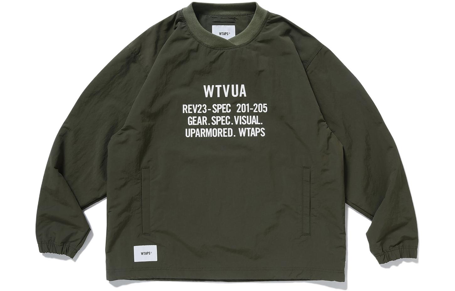 

WTAPS Длинный свитшот с принтом, Olive Green