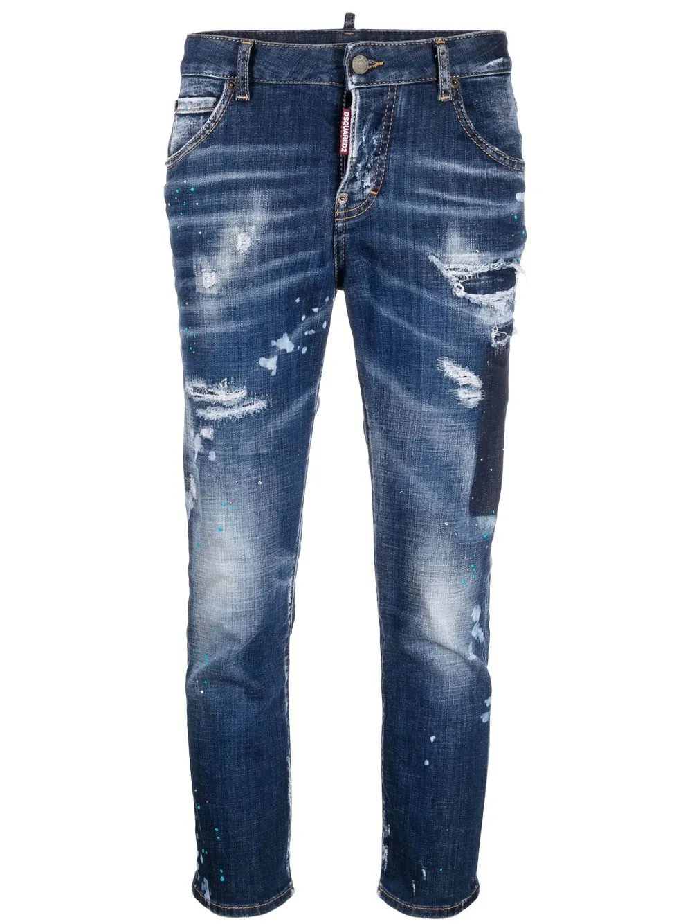 

Джинсы скинни с эффектом потертости DSQUARED2, синий