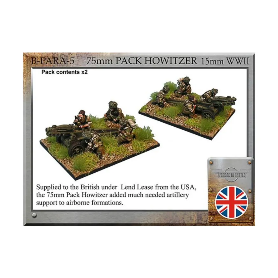 

Рюкзак с 75-мм гаубицей десантника, WWII Miniatures - British Infantry (15mm)