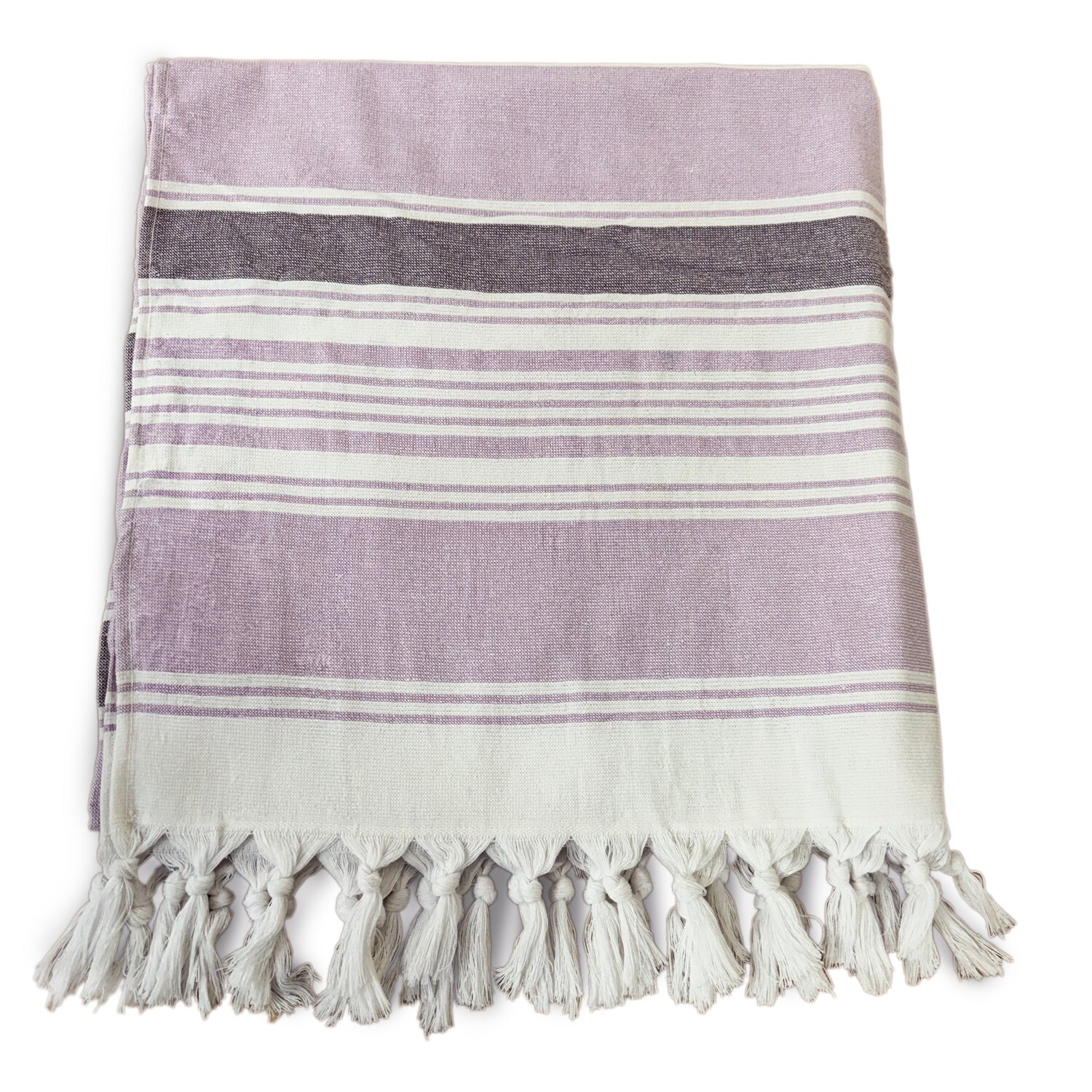 

Пляжное полотенце из хлопка Fouta и микрогубки - Equipage Marinette Saint-Tropez, цвет Lilla