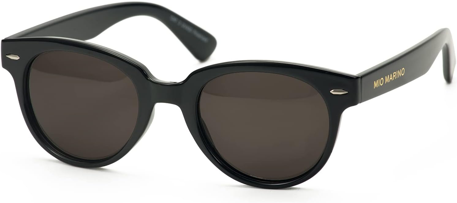 

Поляризованные солнцезащитные очки Mio Marino для мужчин и женщин | Модные солнцезащитные очки с защитой от УФ-излучения UV 400 | Ретро-стиль прямоугольных солнцезащитных очков Marino Avenue, Sleek Black