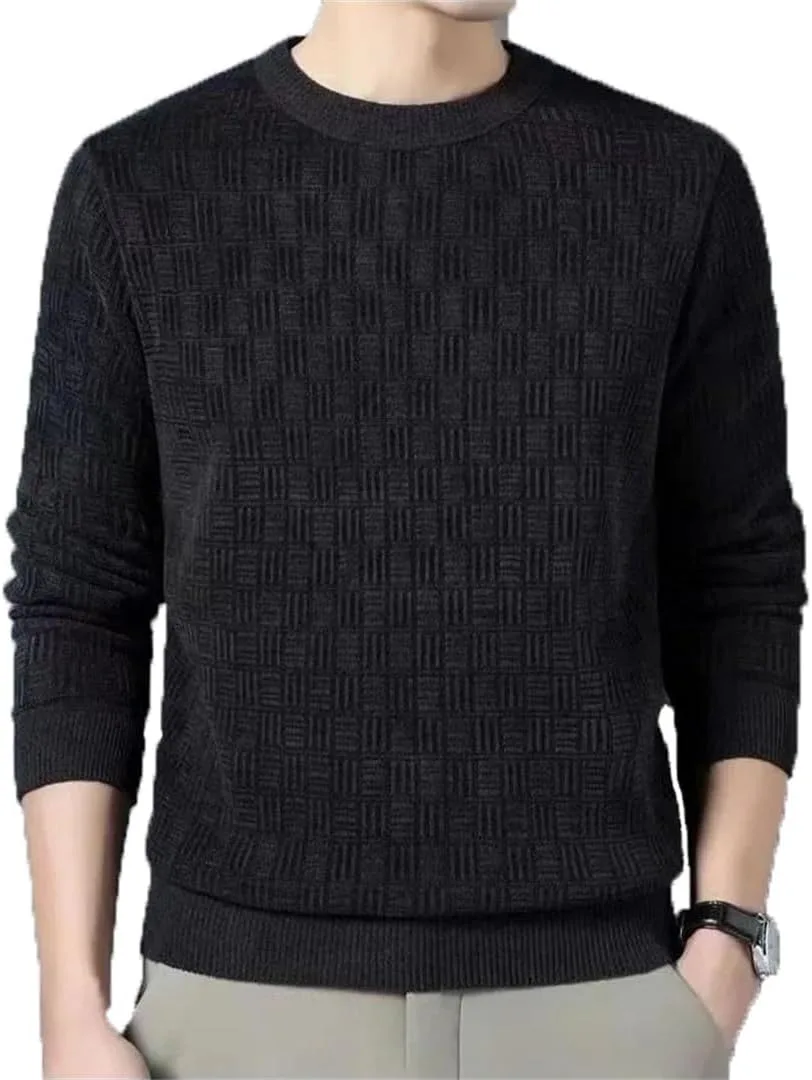 

Мужской свитер с круглым вырезом из мягкой шерсти мериноса