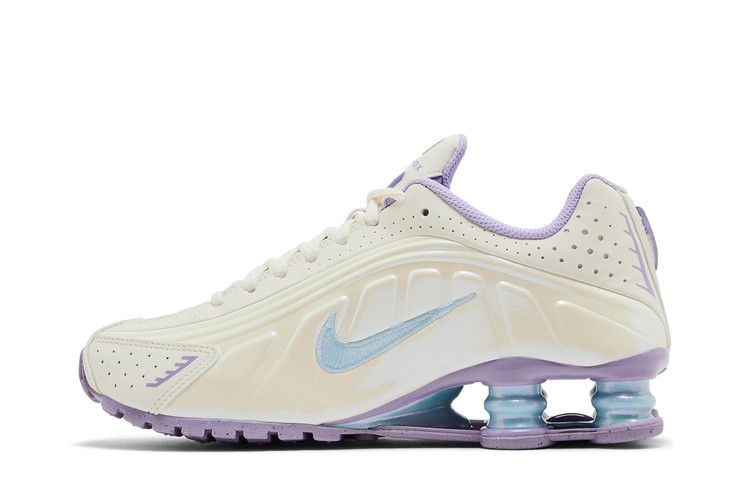 Кроссовки Nike Shox R4 GS 'Soft Pearl Celestine Blue', кремовый — фото 4