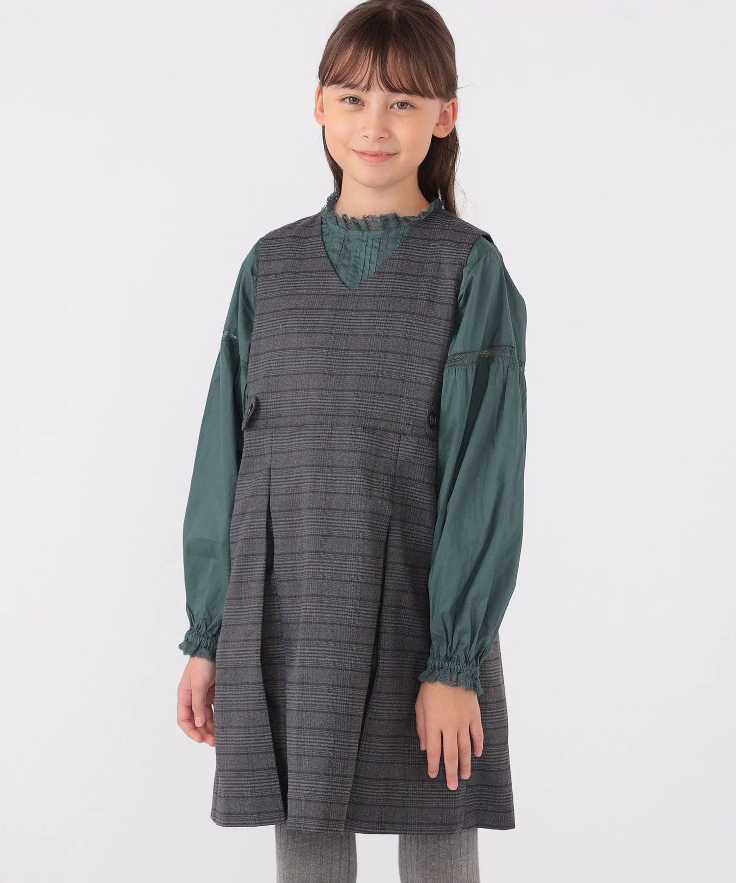 Детская одежда: 140–150 см / Юбка-свитер в клетку SHIPS KIDS, Gray — фото 2