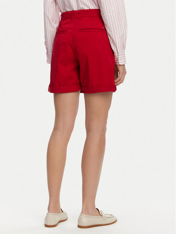 Тканевые шорты regular fit WW0WW42457 Tommy Hilfiger, красный — фото 3