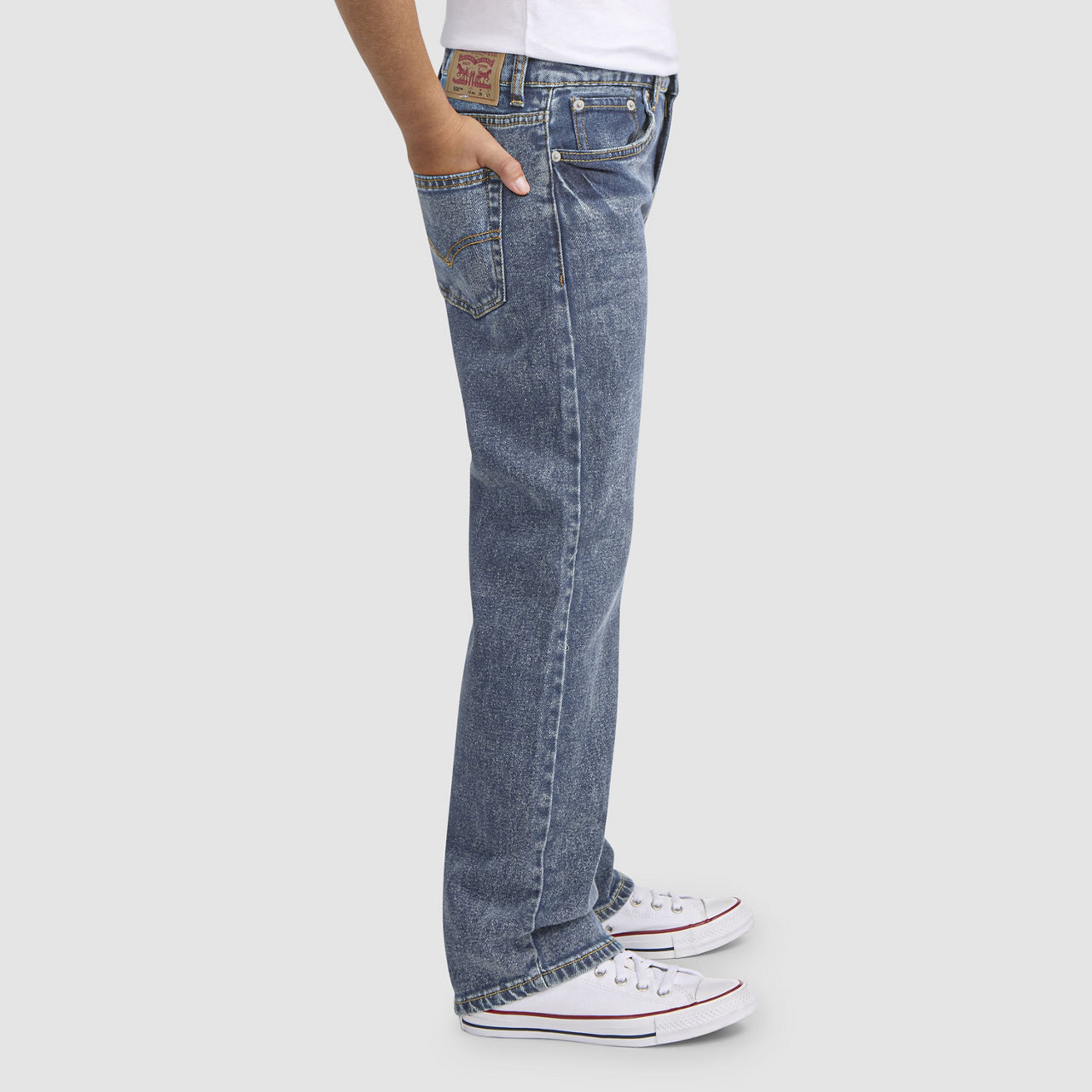 555 Свободные прямые джинсы для мальчиков 8–20 лет Levi's, Burbank - Medium Wash — фото 3