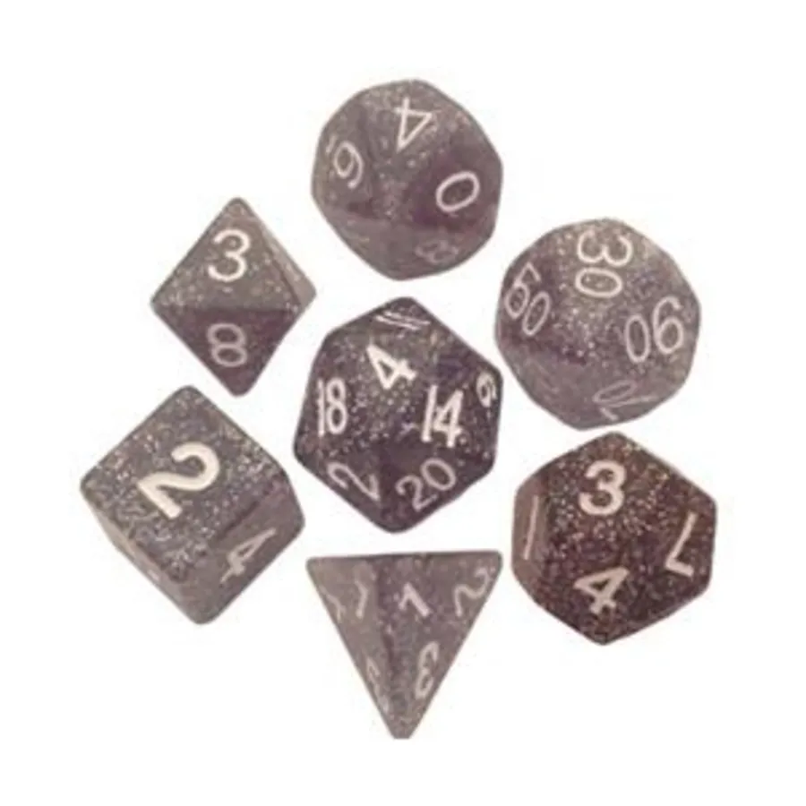 

Поли-набор Ethereal Black с белым (7), Resin Dice - Ethereal (Metallic Dice Games)