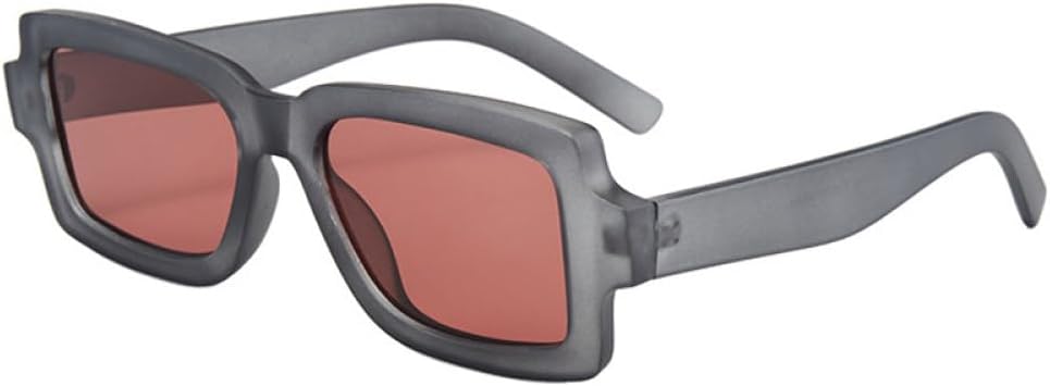 

Женские солнцезащитные очки маленького размера, модные, сине-красные, с защитой от УФ-излучения UV400; мужские солнцезащитные очки (матовый черный, один размер) LXLHWN, Matte Grey Red