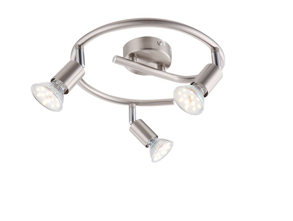 

Потолочный светильник Globo Dl никель матовый, 3Xgu10 Led 57991-3 Globo Lighting, серебро