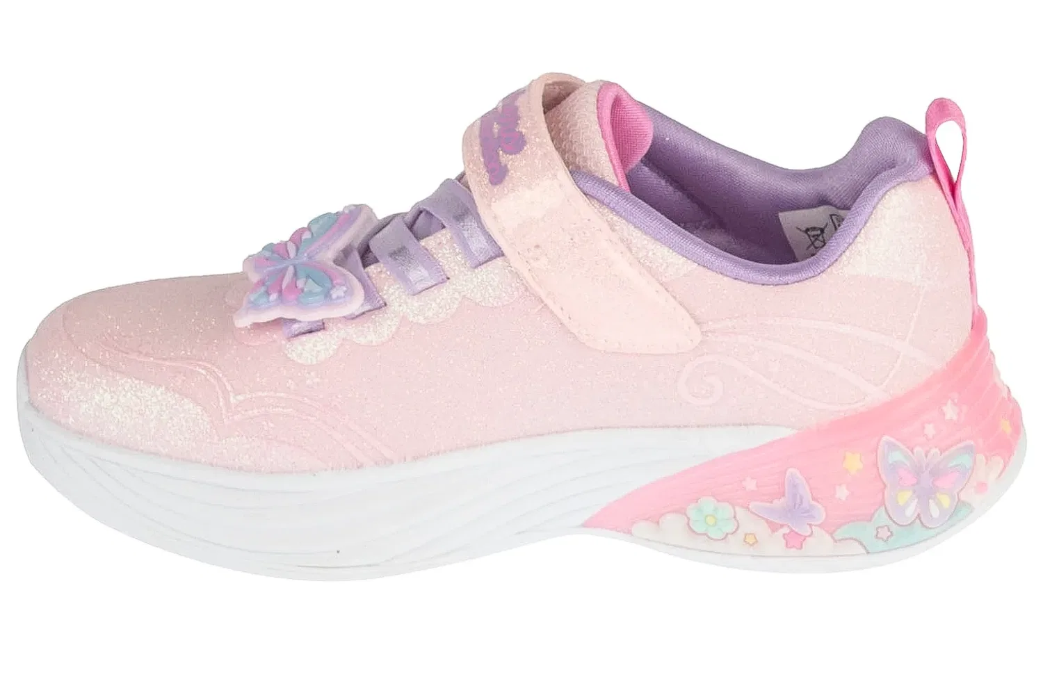 Кроссовки низкие с подсветкой Skechers, розовый — фото 2