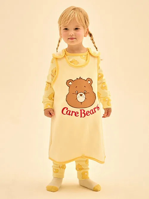 Детский велюровый слип-жилет Care Bears, жёлтый — фото 2