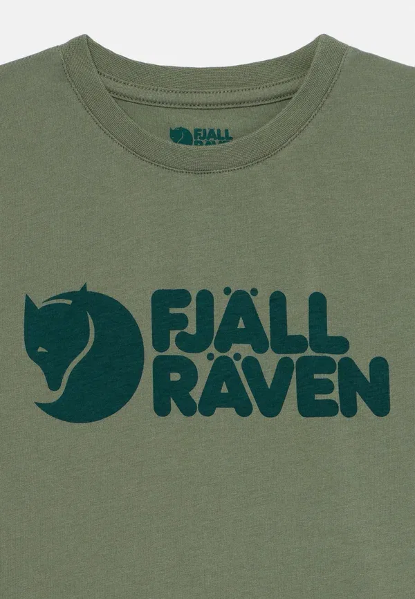 Футболка детская с логотипом Fjällräven, патина зеленый — фото 4
