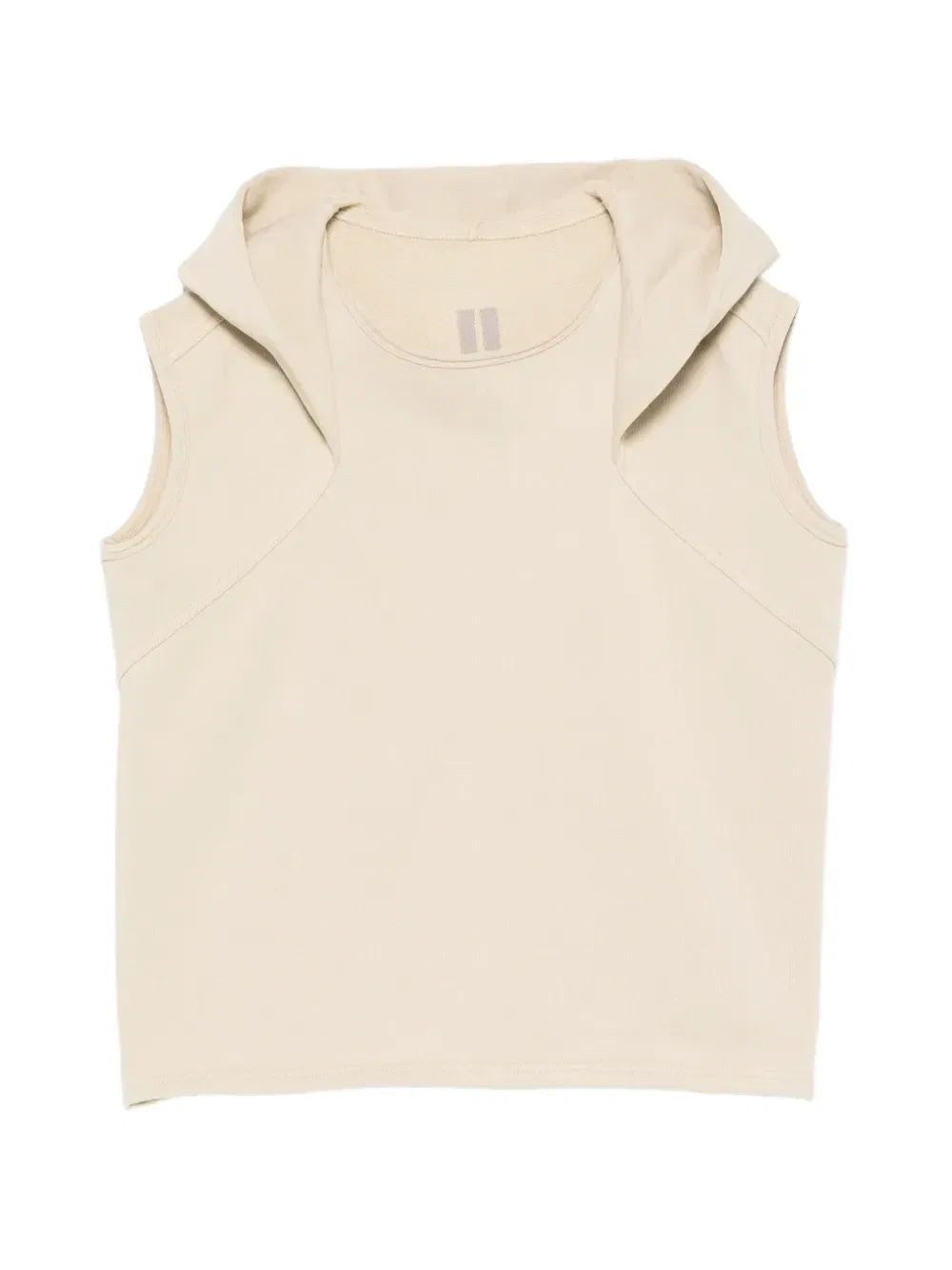 Жилет с капюшоном Rick Owens Kids, бежевый