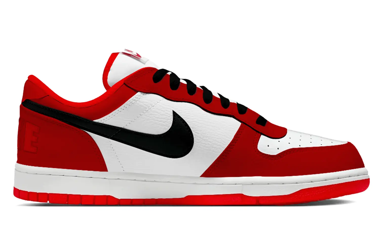 Nike Big Low Lu Abrasion Resistant Low top Skateboard Shoes мужские белые красные — фото 4