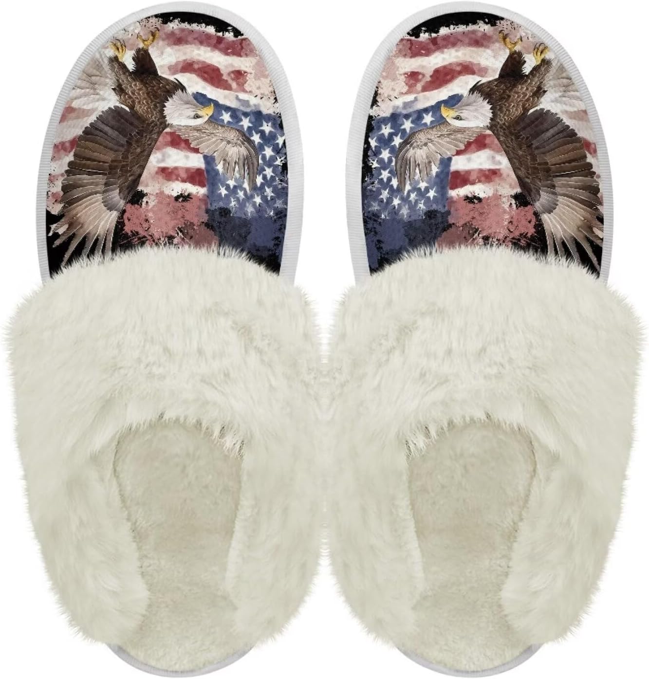 

Хлопковые тапочки с пушистыми краями, домашние тапочки для дома и улицы, хлопковые тапочки унисекс Pjheqoxe, Eagle